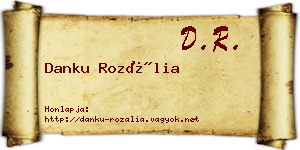 Danku Rozália névjegykártya