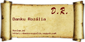 Danku Rozália névjegykártya