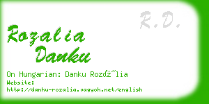 rozalia danku business card